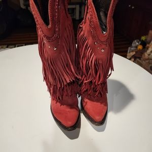 Liberty Black Women's Vegas Fringe Size 7 Red